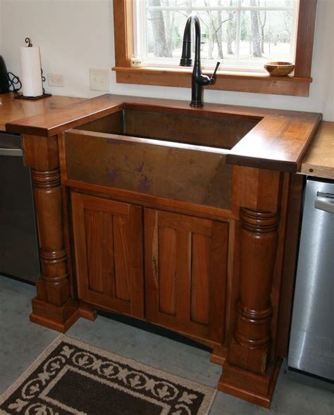 stainless steel or copper sink with cherry cabinets|cherry cabinets for less.